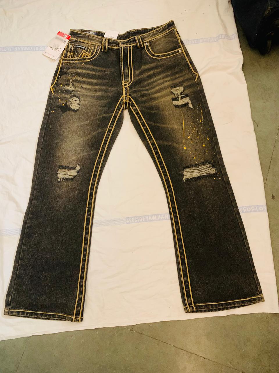 Light wash diamond denim set AftabBaba